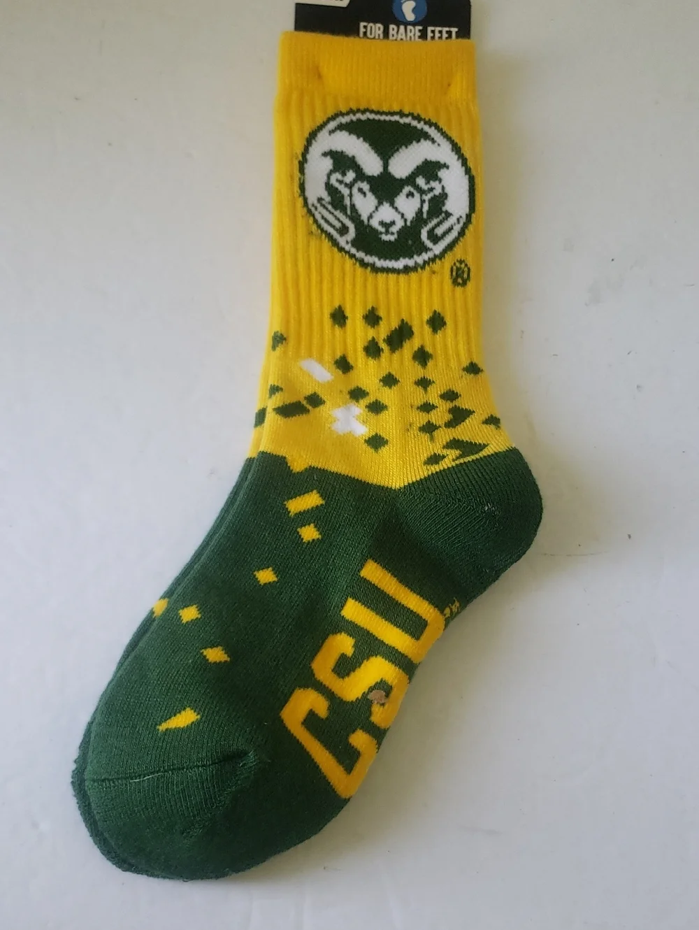 🤯3/$12 CSU Colorado State University Rams Socks Size Youth New